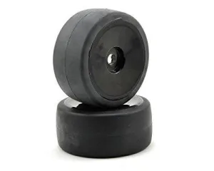 Traxxas 6473 Tires & wheels assembled glued (black dished wheels slick tires (S1 compound) foam inserts) (rear) (2)
