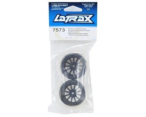 Traxxas 7573 Tires & wheels assembled glued (12-spoke chrome wheels slick tires) (2)