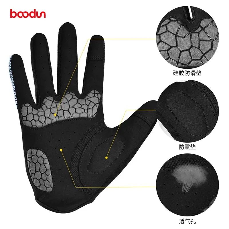 Trending Season Hot 2201380 Fashion Reflective Bike Full Finger Bicycle Gloves