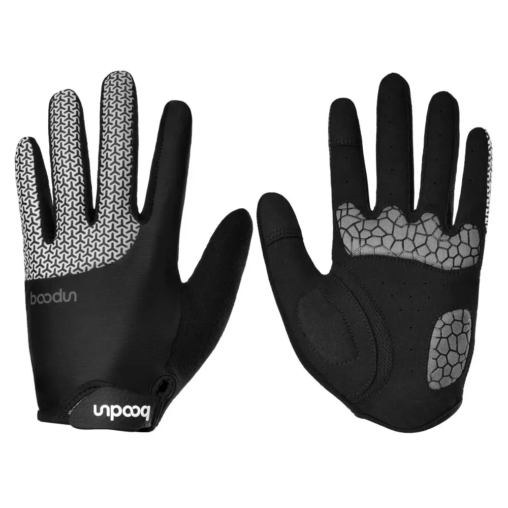 Trending Season Hot 2201380 Fashion Reflective Bike Full Finger Bicycle Gloves