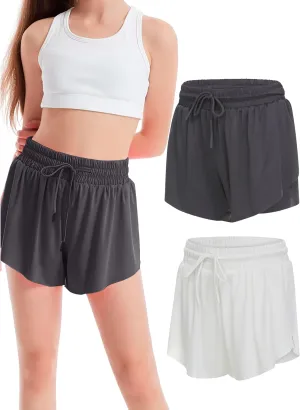 Ultra Performance Girl's Butterfly Short's 2 Pack Girls Athletic Short Basketball Soccer Flowy Active Shorts for Girls Ultra Performance Girl's Butterfly Short's 2 Pack Girls Athletic Short Basketball Soccer Flowy Active Shorts for Girls
