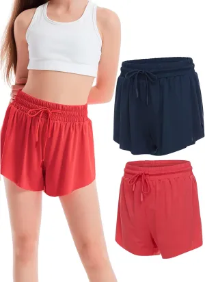 Ultra Performance Girl's Butterfly Short's 2 Pack Girls Athletic Short Basketball Soccer Flowy Active Shorts for Girls Ultra Performance Girl's Butterfly Short's 2 Pack Girls Athletic Short Basketball Soccer Flowy Active Shorts for Girls