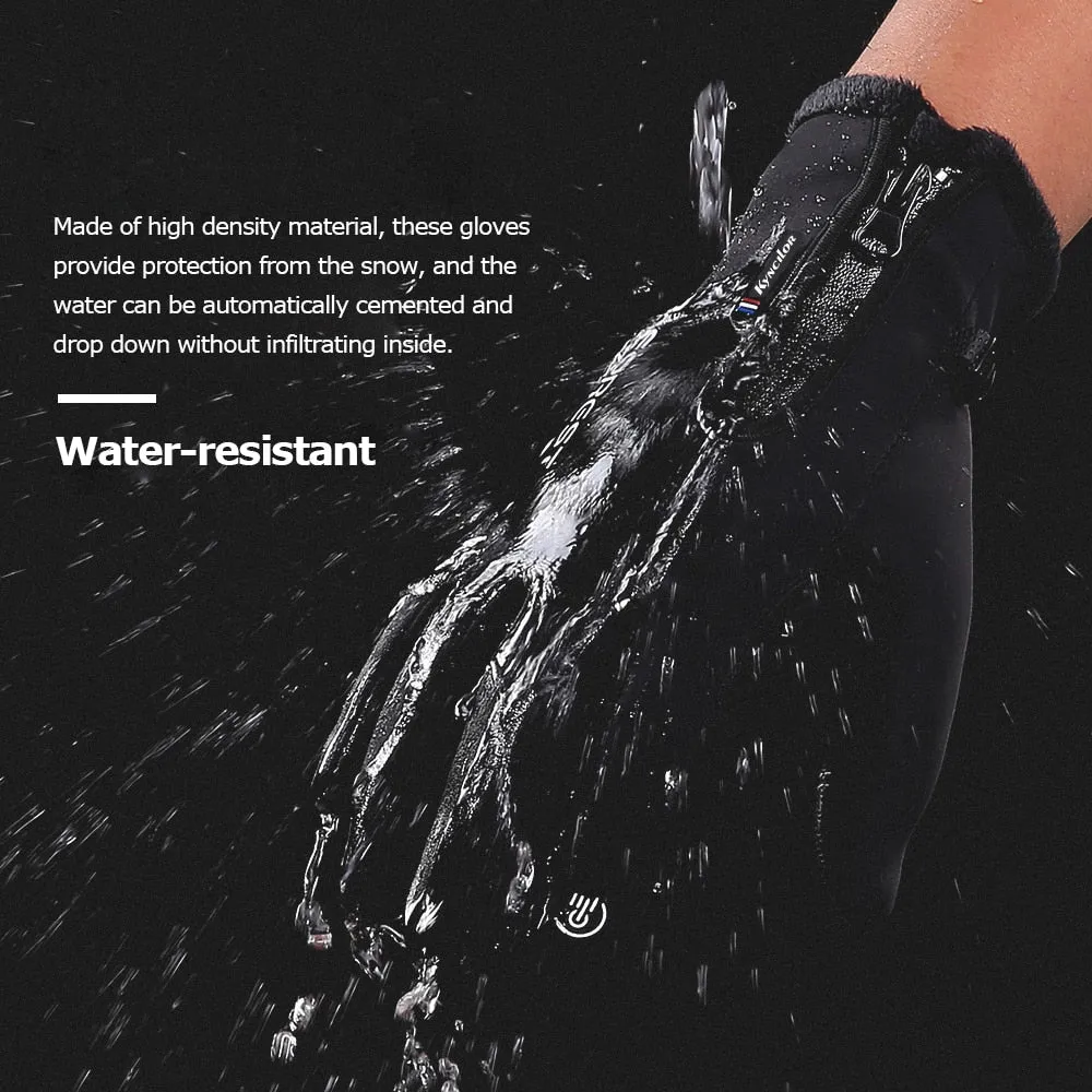 Winter Thermal Fleece Touchscreen Gloves for Cycling, Hiking, Camping, and Skiing - Soft and Warm Cold Weather Gear