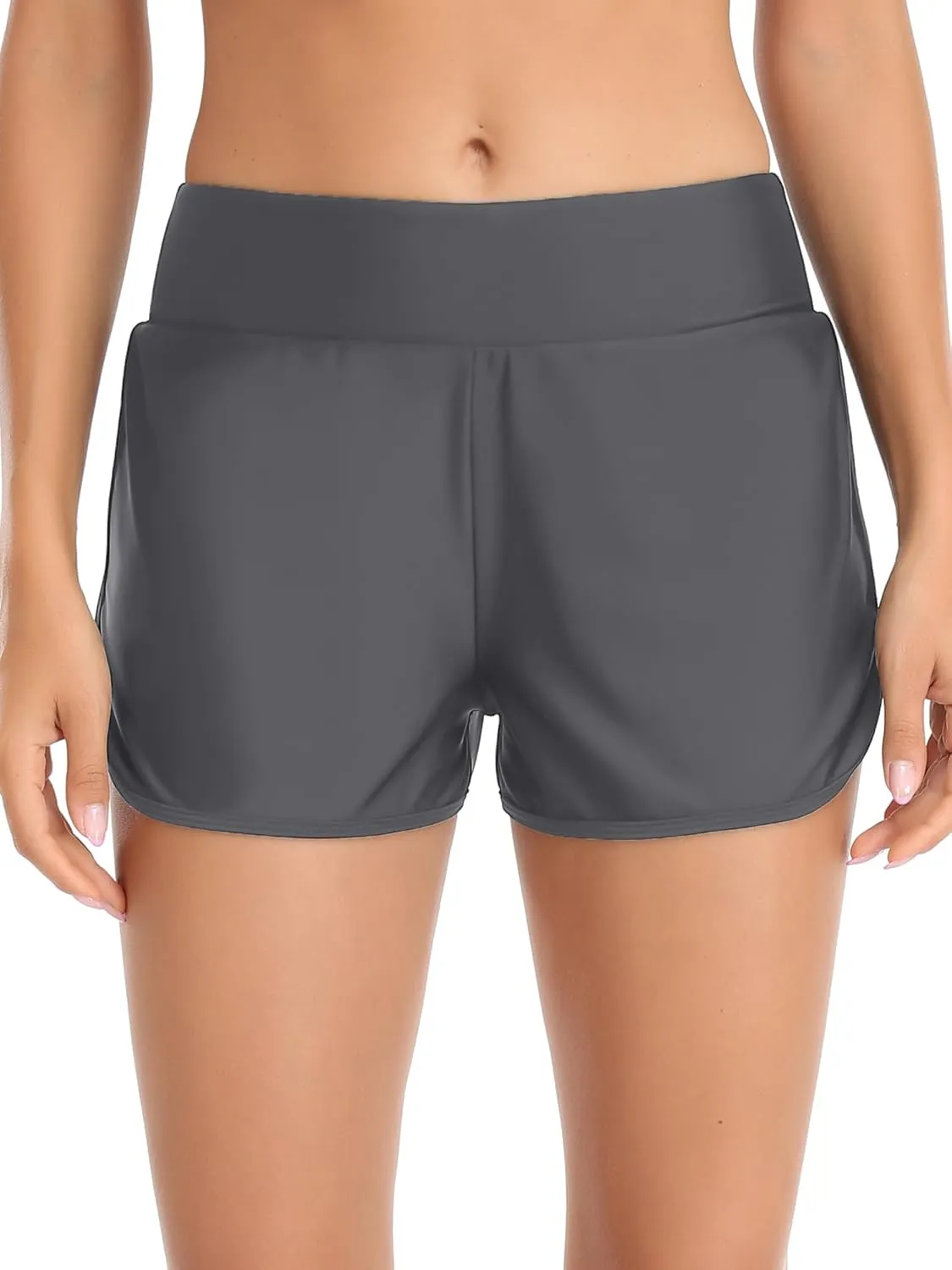 Women's High Waisted Swim Board Shorts Swimsuit Quick Dry Beach Shorts for Women with Liner