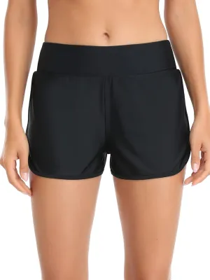 Women's High Waisted Swim Board Shorts Swimsuit Quick Dry Beach Shorts for Women with Liner