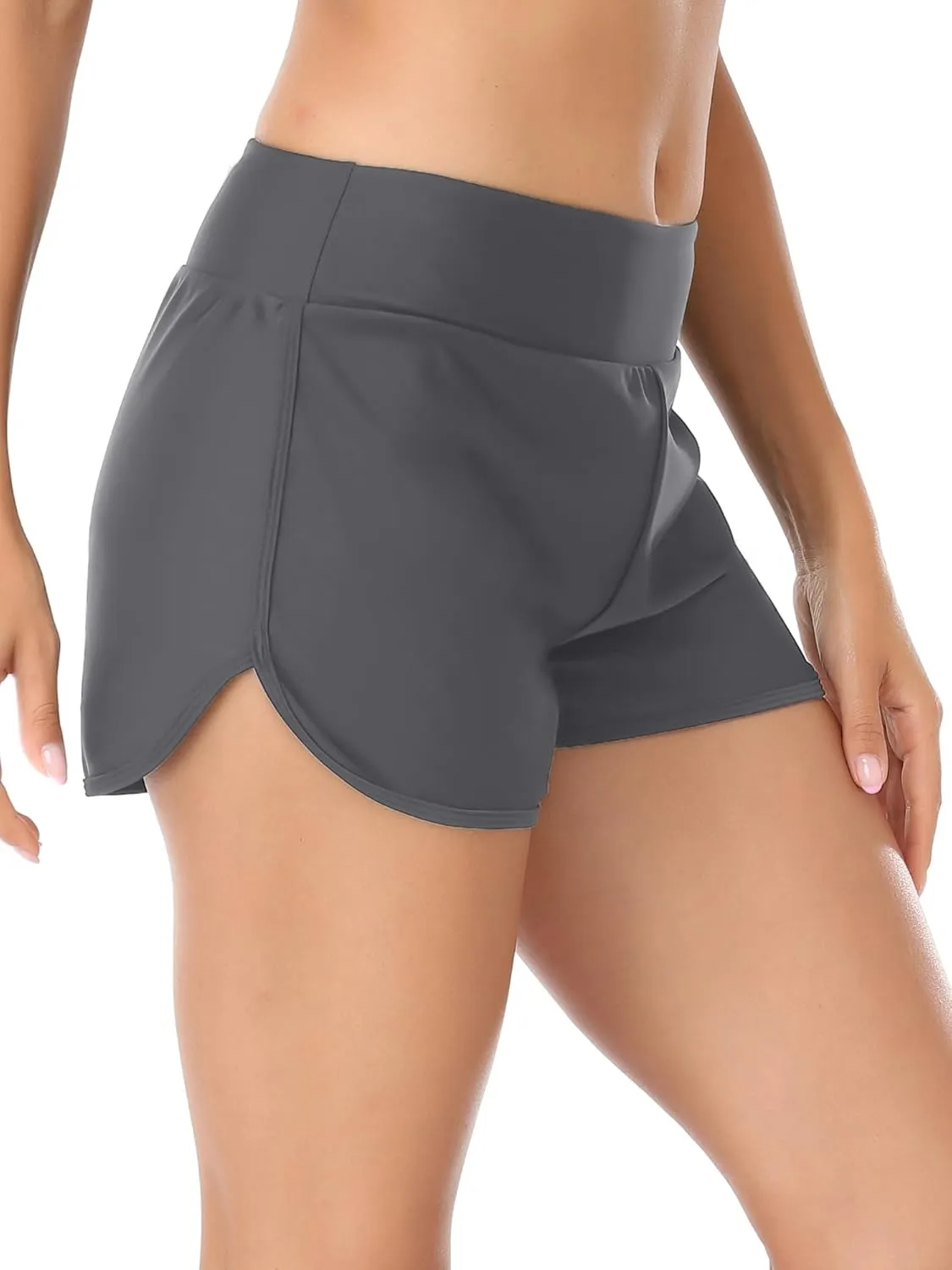 Women's High Waisted Swim Board Shorts Swimsuit Quick Dry Beach Shorts for Women with Liner
