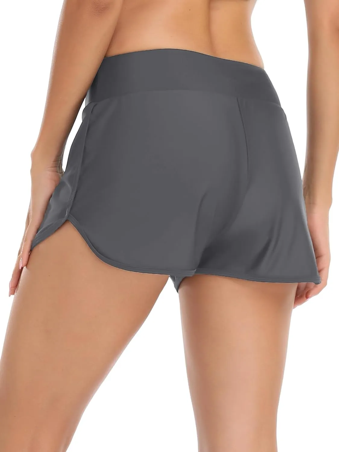 Women's High Waisted Swim Board Shorts Swimsuit Quick Dry Beach Shorts for Women with Liner