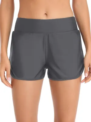 Women's High Waisted Swim Board Shorts Swimsuit Quick Dry Beach Shorts for Women with Liner