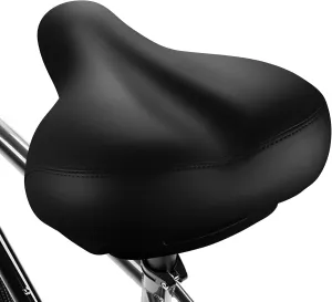 Xmifer Oversized Bike Seat, Comfortable Bike Seat - Universal Replacement Bicycle Saddle - Waterproof Leather Bicycle Seat with Extra Padded Memory Foam - Bicycle Seat for Men/Women